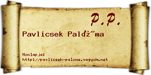 Pavlicsek Palóma névjegykártya